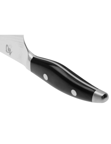 KAI Japanese santoku knife Shun Nagare Black 72-layer damascus blade Dual Core 18cm curved handle