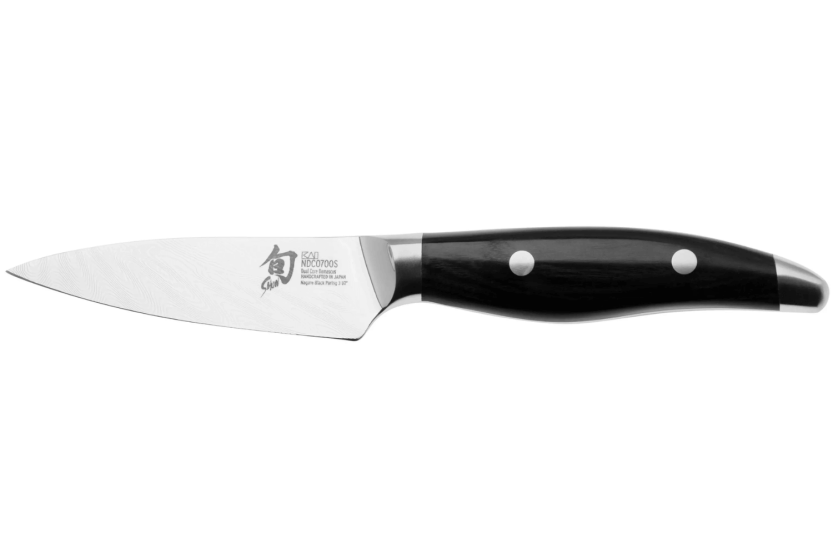 Japanisches Spickmesser KAI Shun Nagare Black Damastklinge 72 Lagen Dual Core 9cm gewölbter Griff
