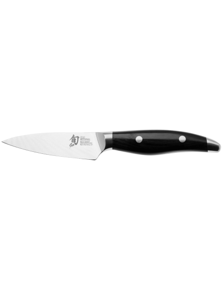 KAI Shun Nagare Negro Damasco hoja 72 capas Dual Core 9cm mango curvado Cuchillo de pelar japonés Cuchillo de pelar