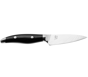 KAI Shun Nagare Negro Damasco hoja 72 capas Dual Core 9cm mango curvado Cuchillo de pelar japonés Cuchillo de pelar