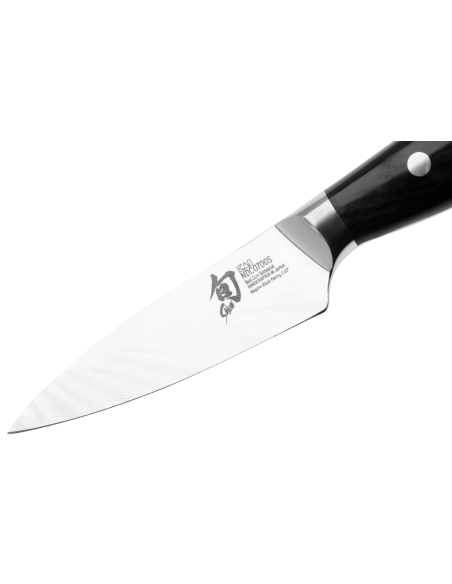 Japanisches Spickmesser KAI Shun Nagare Black Damastklinge 72 Lagen Dual Core 9cm gewölbter Griff