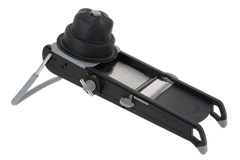 Bandolim preto De Buyer Swing Plus com empurrador