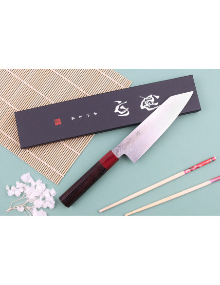 Faca kiritsuke 17cm Japonês artesanal Nakamura Kaishin Ginsan Damas