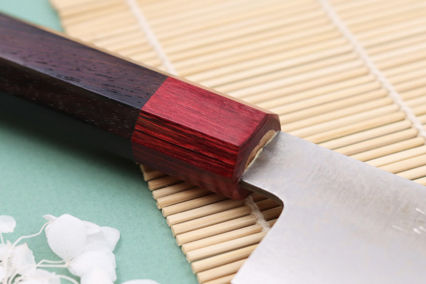 Coltello kiritsuke 17cm Japonais artisanal Nakamura Kaishin Ginsan Damas