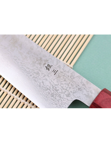 Coltello kiritsuke 17cm Japonais artisanal Nakamura Kaishin Ginsan Damas