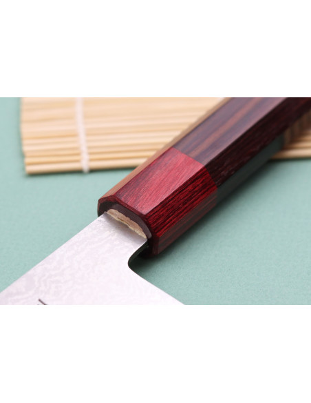faca santoku japonesa faca santoku Nakamura Kaishin Ginsan Damascus 16cm