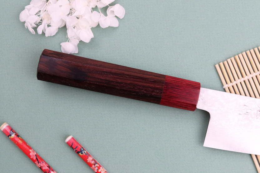 faca santoku japonesa faca santoku Nakamura Kaishin Ginsan Damascus 16cm
