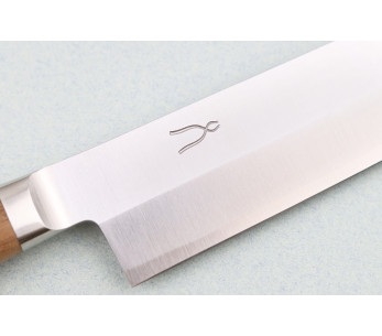 Cuchillo sashimi japonés forjado Tadafusa Hocho Kobo Hoja SLD 3 capas Mango nogal 21cm 2