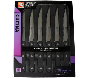 Sett med 6 Cucina Richardson biffkniver 2
