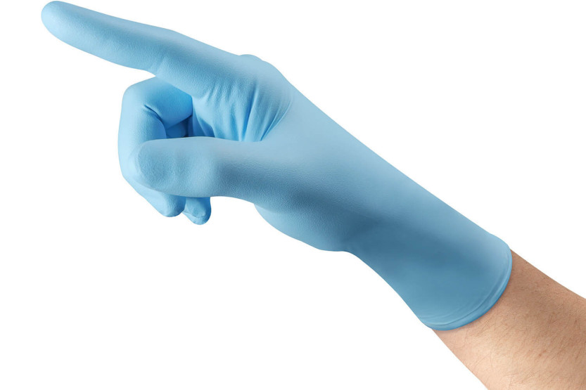 Caixa de 100 luvas de nitrilo sem pó de utilização única Ansell Microflex 92-134