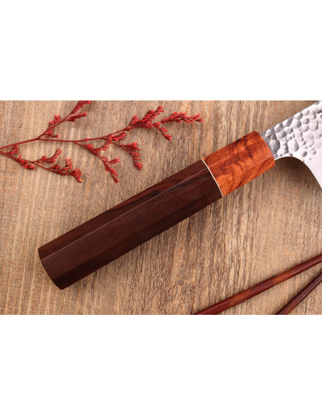 nakiri knife 17cm japonais artisanal Yuzo Tsuchime VG10 Rosewood