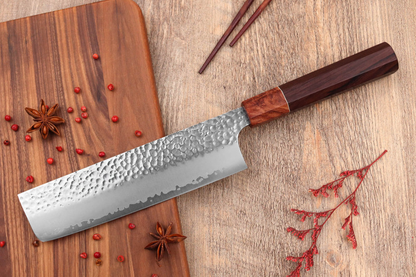 nakiri knife 17cm japonais artisanal Yuzo Tsuchime VG10 Rosewood