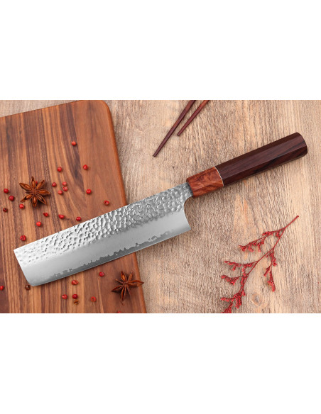 nakiri knife 17cm japonais artisanal Yuzo Tsuchime VG10 Rosewood