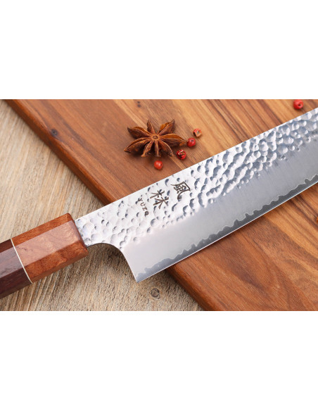 Yuzo VG10 Tsuchime palissander 20cm handgemaakt Japans koksmes