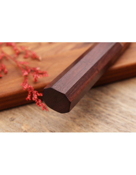 Cuchillo de cocinero japonés Yuzo VG10 Tsuchime Rosewood 20cm hecho a mano
