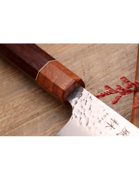 Yuzo VG10 Tsuchime Rosewood 20 cm håndlaget japansk kokkekniv