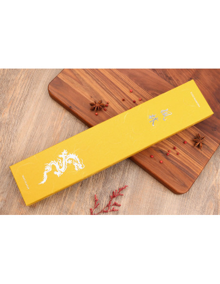 Cuchillo de cocinero japonés Yuzo VG10 Tsuchime Rosewood 20cm hecho a mano