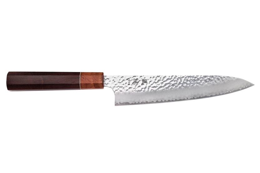 Yuzo VG10 Tsuchime Rosewood 20cm handmade Japanese chef ' s knife