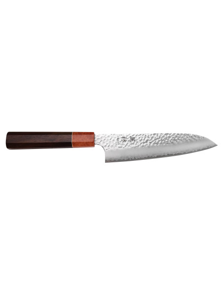 VG10 Rosewood Yuzo Tsuchime 17 cm japansk håndlavet santoku-kniv