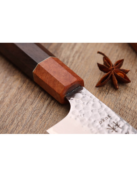 VG10 Rosewood Yuzo Tsuchime 17 cm japansk håndlavet santoku-kniv