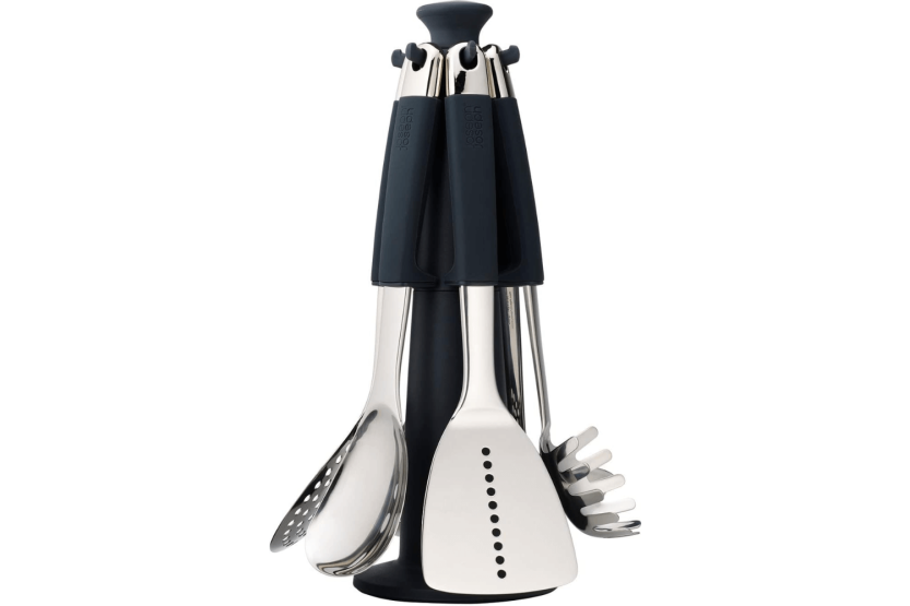 Joseph Joseph Elevate Steel Utensilien aus Edelstahl mit drehbarem Ständer