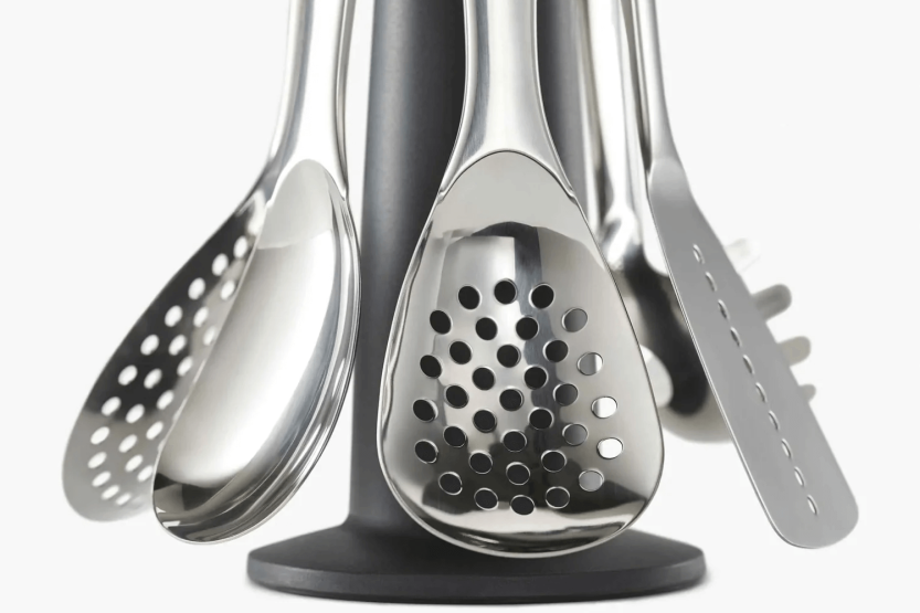 Joseph Joseph Elevate Steel Utensilien aus Edelstahl mit drehbarem Ständer