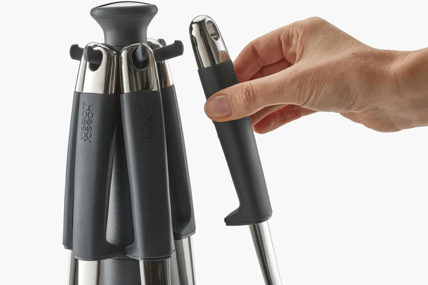 Carrusel de 6 Utensilios Joseph Joseph Elevate Steel de acero inoxidable con soporte giratorio