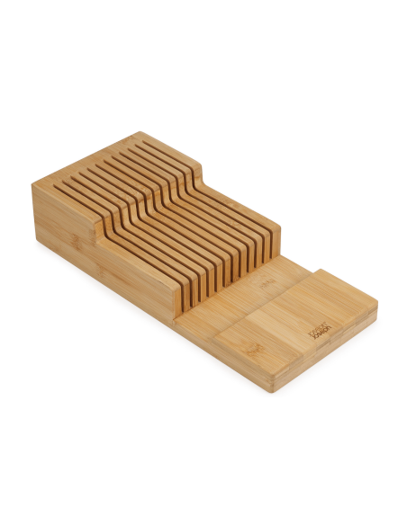 Joseph Joseph Bamboo DrawerStore Cuchillero grande para cajón de 2 niveles en bambú