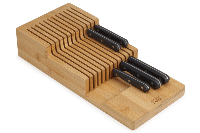 Joseph Joseph Bamboo DrawerStore portacoltelli grande per cassetto a 2 livelli in bambù
