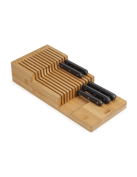 Joseph Joseph Bamboo DrawerStore Cuchillero grande para cajón de 2 niveles en bambú