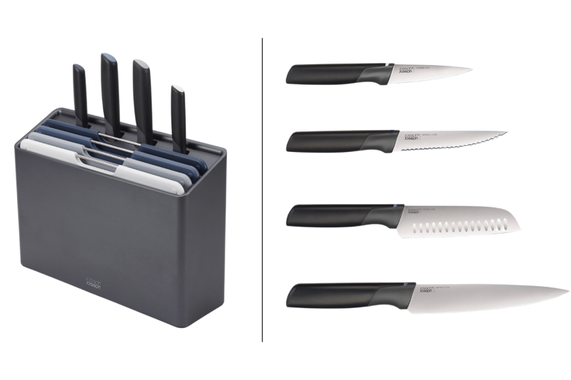 Set of 4 knives and 4 cutting boards Joseph Joseph Folio Plus