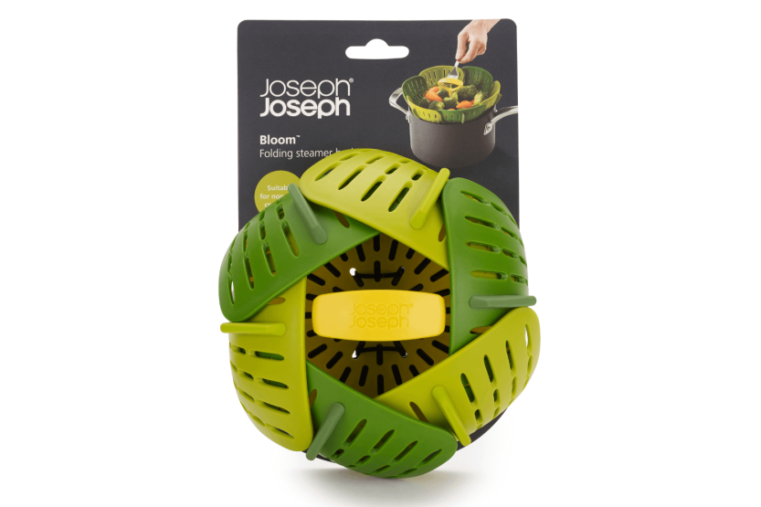 Joseph Joseph Bloom grön hopfällbar ångkorg i silikon