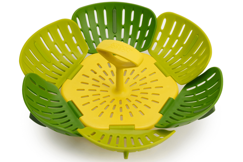 Joseph Joseph Bloom green silicone folding steam basket