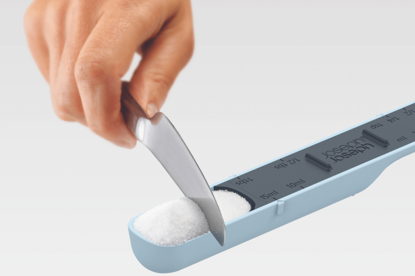 Joseph Joseph Measure-Up adjustable measuring spoon in blue polymer