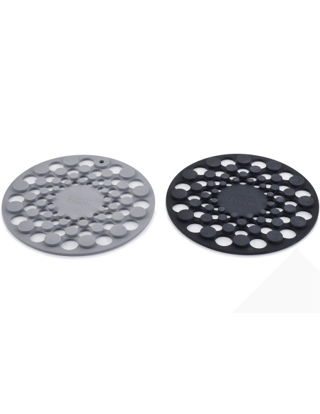 Sett med 2 Joseph Joseph Spot-On bordskånere i silikon, diameter 17 cm