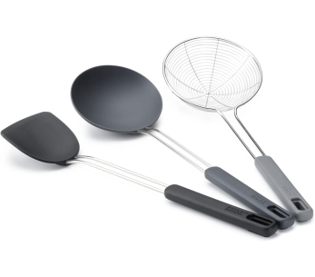 Set de 3 Utensilios Joseph Joseph Nest Fusion de silicona y acero con gancho para colgar
