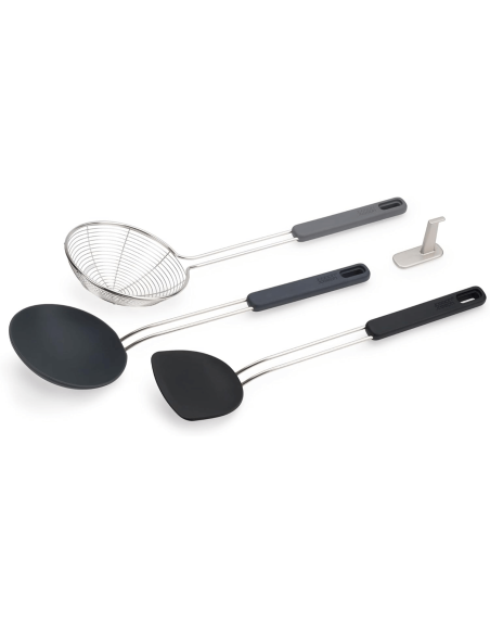 Sæt med 3 Joseph Joseph Nest Fusion-redskaber i silikone og stål med ophængningskrog