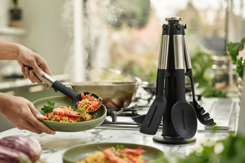 Joseph Joseph Elevate 5-utensil carousel with rotating storage rack