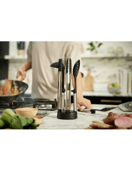 Set di 5 Utensili in silicone Joseph Joseph Elevate Fusion con portaoggetti