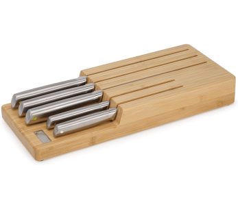 Set de 5 couteaux Joseph Joseph Elevate Stålknivar Bambu Store + plateau en bambou