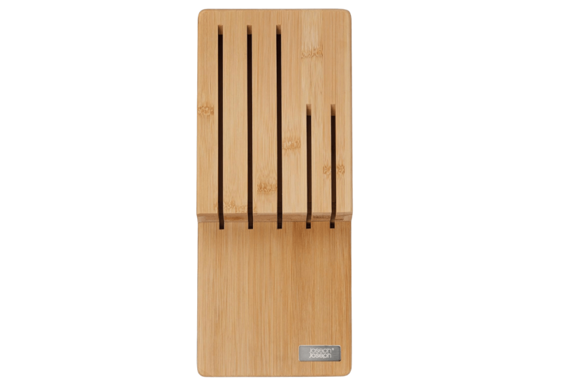 Set de 5 couteaux Joseph Joseph Elevate Stalen Messen Bamboe Winkel + plateau en bambou