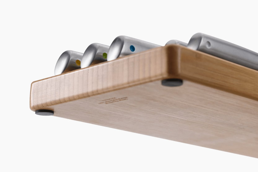 Set de 5 cuchillos Joseph Joseph Elevate Steel Knives Bamboo Store + plateau en bambou