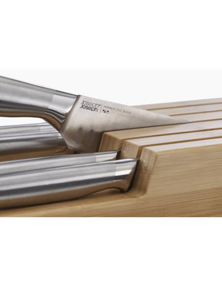 Set di 5 coltelli Joseph Joseph Elevate Steel Knives Bamboo Store + plateau in bambù