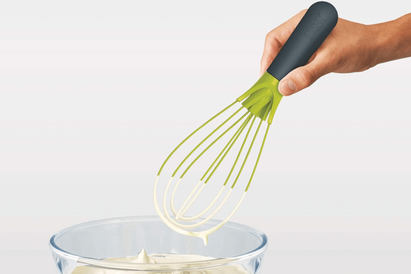 Fouet 2-e-1 Joseph Joseph Twist e silicone vert