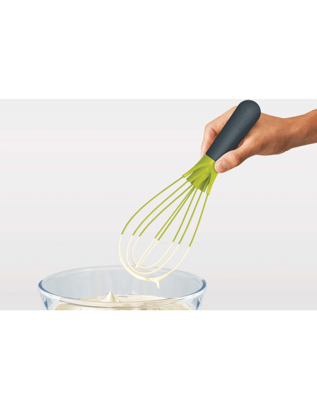 Fouet 2-en-1 Joseph Joseph Twist en silicone vert