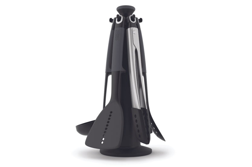 Carrusel de 6 utensilios Joseph Joseph Elevate en silicona y nylon gris