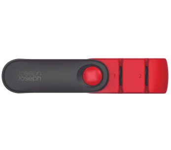Afiador manual Joseph Joseph Rota cinzento/vermelho
