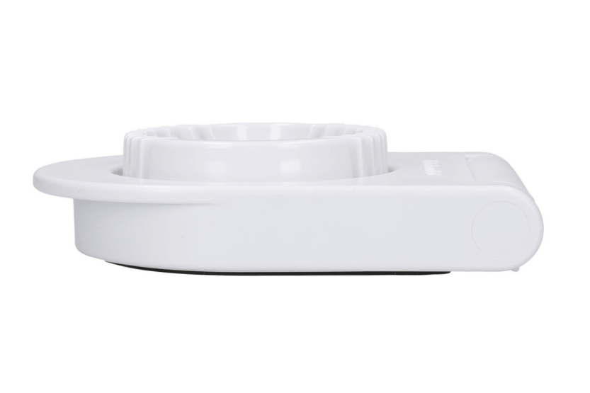 Kitchen Aid egg slicer in stainless steel and white polymer