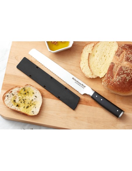 Brödkniv Kitchen Aid Gourmet Japanskt stålblad 20cm + skyddsfodral