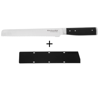 Cuchillo de pan Kitchen Aid Gourmet 20cm hoja de acero japonés + funda protectora